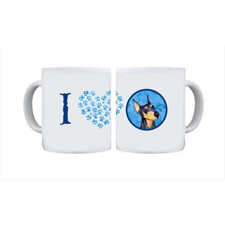 Carolines Treasures 15 oz. Doberman Dishwasher Safe Microwavable Ceramic Coffee Mug SS4771-BU-CM15